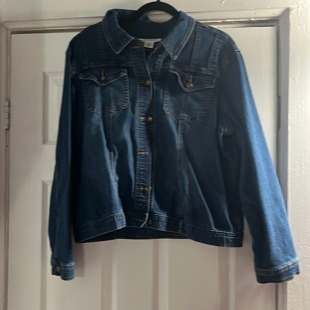 Stretchy western Aztec jean jacket